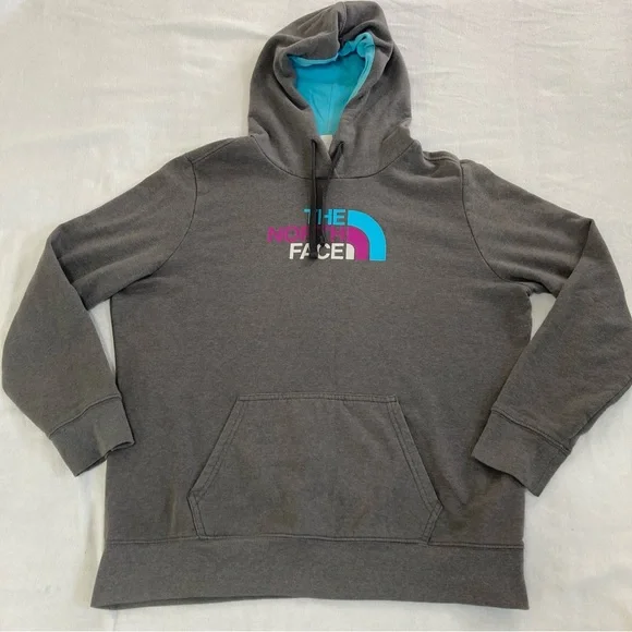 The North Face Hoodie Women's Sz XXL Gray Regular Fit Long Sleeve Pullover - Picture 15 of 16